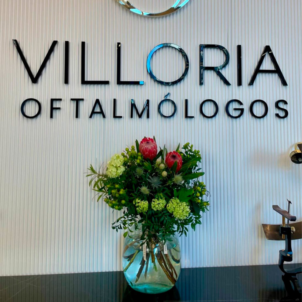 decoración floral para Villoria Oftalmólogos
